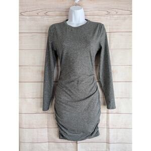 EXPRESS Gray Body Contour Long Sleeve Mini Dress Size Extra Small